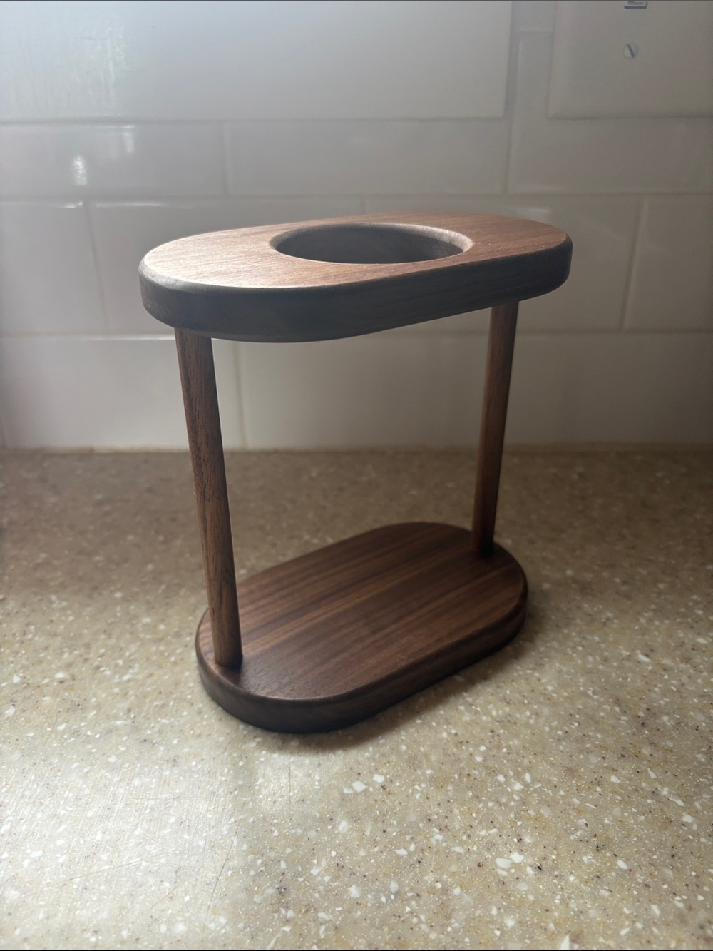 Walnut addicted walnut pour over coffee stand